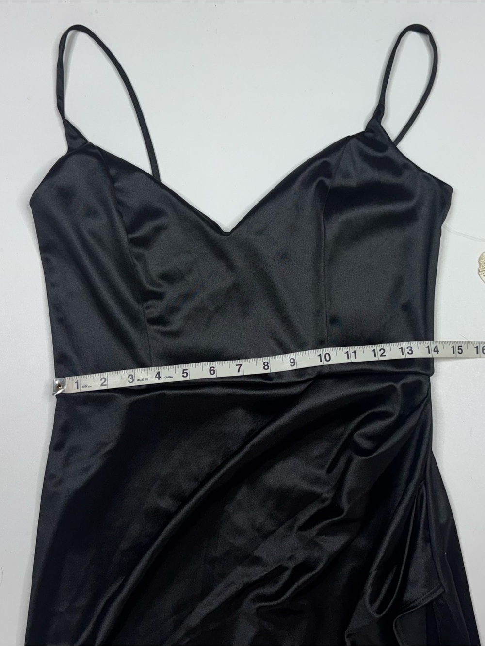 NWT Altar'd State Black Satin Slit Evening Gown Size Large - Picture 4 of 11